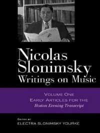 Nicolas Slonimsky: Writings on Music : Early Writings