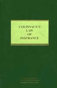 英国保険法（第８版）<br>Colinvaux's Law of Insurance -- Hardback （8 REV ED）