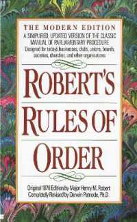 Robert's Rules of Order : A Simplified, Updated Version of the Classic Manual of Parliamentary Procedure