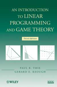 線形計画法とゲーム理論入門（第３版）<br>An Introduction to Linear Programming and Game Theory （3RD）