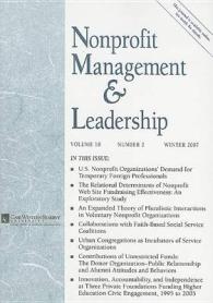 Nonprofit Management & Leadership, No. 2, Winter 2007 (J-b Nml Single Issue Nonprofit Management & Leadership) 〈Vol〉
