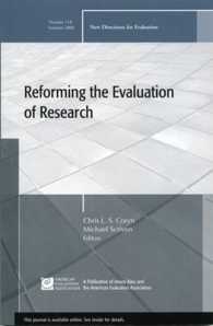 Reforming the Evaluation of Research (New Directions for Evaluation)