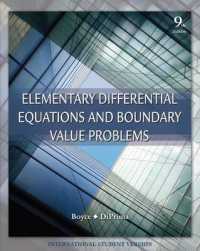 初等微分方程式と境界値問題（第９版）<br>Elementary Differential Equations and Boundary Value Problems (ISV) （9TH）
