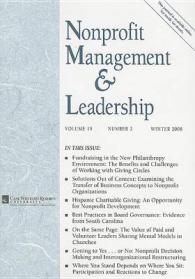 Nonprofit Management & Leadership, No. 2, Winter 2008 (J-b Nml Single Issue Nonprofit Management & Leadership) 〈Vol〉