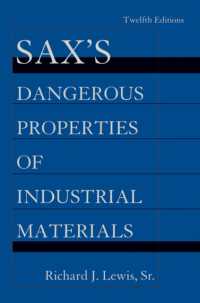 ザックス工業物質の危険物性データブック（第１２版・全５巻）<br>Sax's Dangerous Properties of Industrial Materials （12TH）