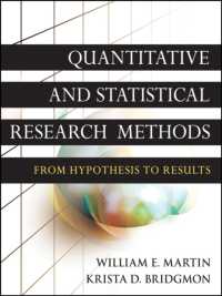 定量・統計調査法<br>Quantitative and Statistical Research Methods : From Hypothesis to Results (Research Methods for the Social Sciences)