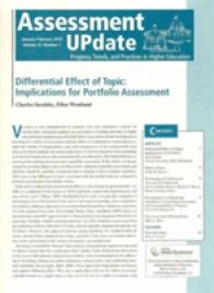Assessment Update, Number 1, January-February 2010 : Prgress, Trends, and Practices in Higher Education: Differential Effect of Topic: Implications fo 〈22〉