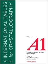 国際結晶学データ集　A巻補遺：空間群の間の対称関係（第２版）<br>International Tables for Crystallography, Vol. A1 : Symmetry Relations between Space Groups （2ND）