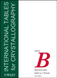 国際結晶学データ集　Ｂ巻：逆格子空間（第３版）<br>International Tables for Crystallography, Volume B : Reciprocal Space （3RD）