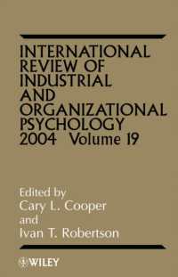 International Review of Industrial and Organizational Psychology, 2004 (International Review of Industrial and Organizational Psychology) 〈19〉