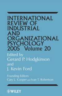 International Review of Industrial and Organizational Psychology, 2005 (International Review of Industrial and Organizational Psychology)