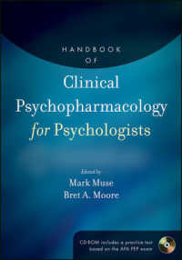 心理学者のための精神薬理学ハンドブック<br>Handbook of Clinical Psychopharmacology for Psychologists