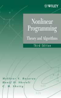 非線形プログラミング（第３版）<br>Nonlinear Programming : Theory and Algorithms （3RD）