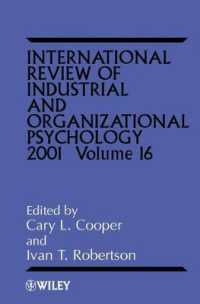 International Review of Industrial and Organizational Psychology, 2001 (International Review of Industrial and Organizational Psychology) 〈16〉