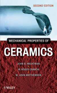 セラミックスの力学的特性（第２版）<br>Mechanical Properties of Ceramics （2ND）