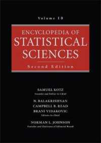 Encyclopedia of Statistical Sciences : Preference Mapping to Recovery of Interblock Information （2ND）