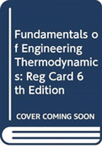 Fundamentals of Engineering Thermodynamics : Reg Card 6th Edition -- Paperback / softback