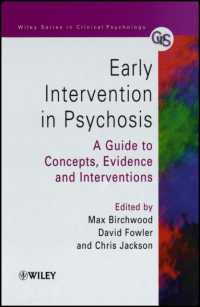 Early Intervention in Psychosis : A Guide to Concepts, Evidence, and Interventions (The Wiley Series in Clinical Psychology)