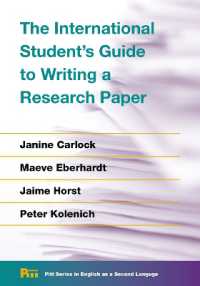 The International Student's Guide to Writing a Research Paper (Pitt Series in English as a Second Language)