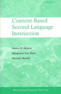 Content-Based Second Language Instruction : Michigan Classics Edition