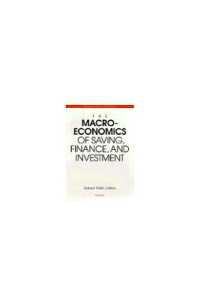 The Macroeconomics of Saving, Finance, and Investment