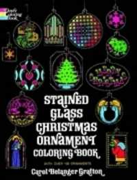 Stained Glass Christmas Ornament Coloring Book