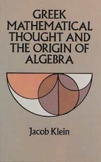 Greek Mathematical Thought and the Origin of Algebra (Dover Books