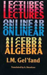 Lectures on Linear Algebra (Dover Books on Mathema 1.4tics)
