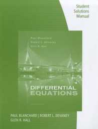 Student Solutions Manual for Blanchard/Devaney/Hall's Differential Equations， 4th