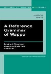 A Reference Grammar of Wappo (Uc Publications in Linguistics)