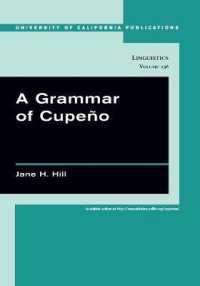 A Grammar of Cupeño (Uc Publications in Linguistics)