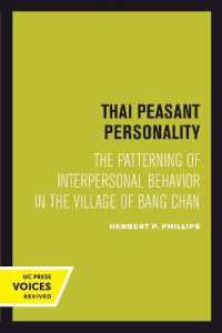 Thai Peasant Personality : The Patterning of Interpersonal Behavior in the Village of Bang Chan
