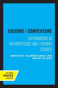 Culture/Contexture : Explorations in Anthropology and Literary Studies