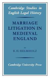 Marriage Litigation in Medieval England (Cambridge Studies in English Legal History)