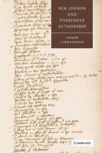 Ben Jonson and Possessive Authorship (Cambridge Studies in Renaissance Literature and Culture)