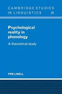 Psychological Reality in Phonology : A Theoretical Study (Cambridge Studies in Linguistics)