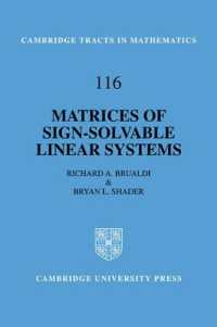 Matrices of Sign-Solvable Linear Systems (Cambridge Tracts in Mathematics)