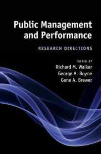 Public Management and Performance : Research Directions