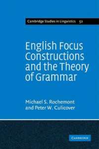 English Focus Constructions and the Theory of Grammar (Cambridge Studies in Linguistics)