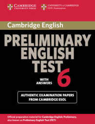 Cambridge Preliminary English Test 6 Student's Book with Answers.