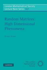 Random Matrices: High Dimensional Phenomena (London Mathematical Society Lecture Note Series)