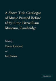 A Short-Title Catalogue of Music Printed before 1825 in the Fitzwilliam Museum, Cambridge (Fitzwilliam Museum Publications)