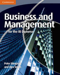 Business and Management for the IB Diploma (Ib)