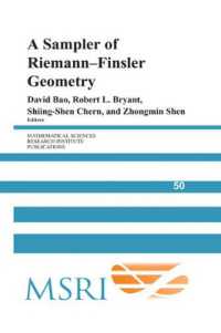 A Sampler of Riemann-Finsler Geometry (Mathematical Sciences Research Institute Publications)