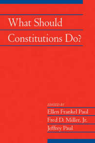 憲法の役割<br>What Should Constitutions Do? (Social Philosophy and Policy)