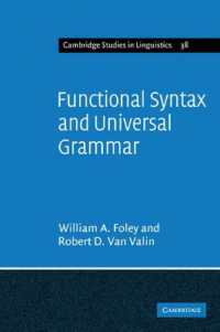 Functional Syntax and Universal Grammar (Cambridge Studies in Linguistics)