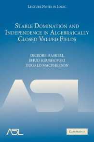 Stable Domination and Independence in Algebraically Closed Valued Fields (Lecture Notes in Logic)