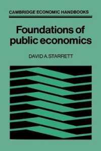 Foundations in Public Economics (Cambridge Economic Handbooks)