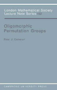 Oligomorphic Permutation Groups (London Mathematical Society Lecture Note Series)