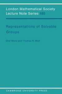 Representations of Solvable Groups (London Mathematical Society Lecture Note Series)